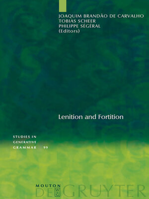 cover image of Lenition and Fortition